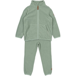 Mikk - Line Fleece Sett Resirkulert – Gray green for barn - Brobrobrille