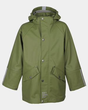 Kattnakken Klassisk Regnjakke Junior - Mose for barn - Brobrobrille