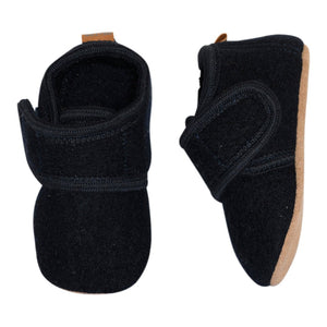 Melton Classic wool slippers - Marine for barn - Brobrobrille
