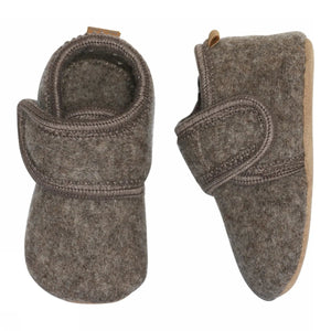 Melton Classic wool slippers - Denver Melange for barn - Brobrobrille