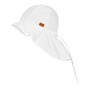 Melton Poplin hat - neck shade - White for barn - Brobrobrille