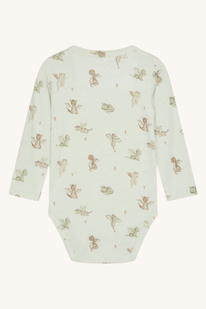 Hust and Claire HCBuller - Bodystocking L/S - Green hint for barn - Brobrobrille