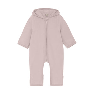 HUTTEliHUT Bomullsfleecedress med ører - Cloud Gray for barn - Brobrobrille