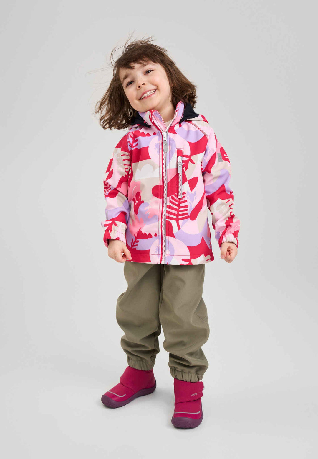 Reima Softshelljakke Vantti for barn – Bright Berry for barn - Brobrobrille