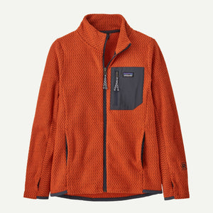Patagonia Kids R1 Air Full - Zip Fleecejakke – Pollinator Orange for barn - Brobrobrille