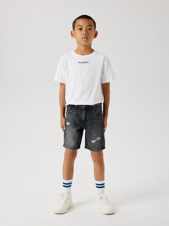 Name It Silas denimshorts i loose fit - Dark Grey Denim