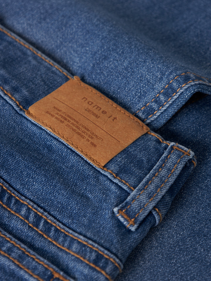 Name It Polly Skinny Bootcut Jeans - Medium Blue Denim