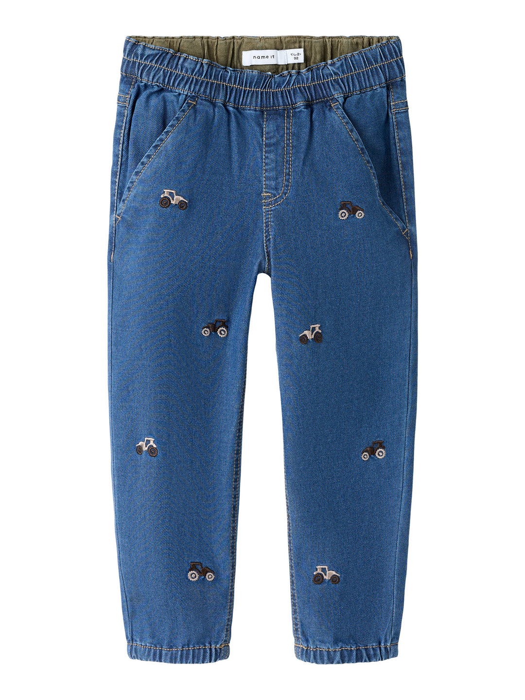 Name It Ben Baggy Jeans med Broderi - Dark Blue Denim