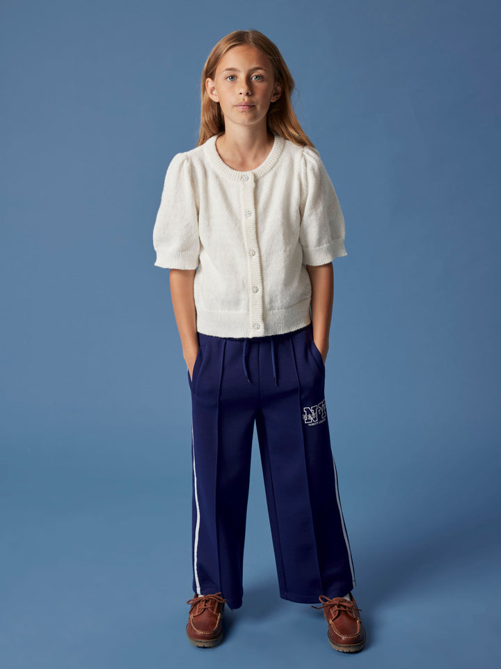 Name It Napes - Sweatbukse Wide Leg med plissert detalj - Blueprint
