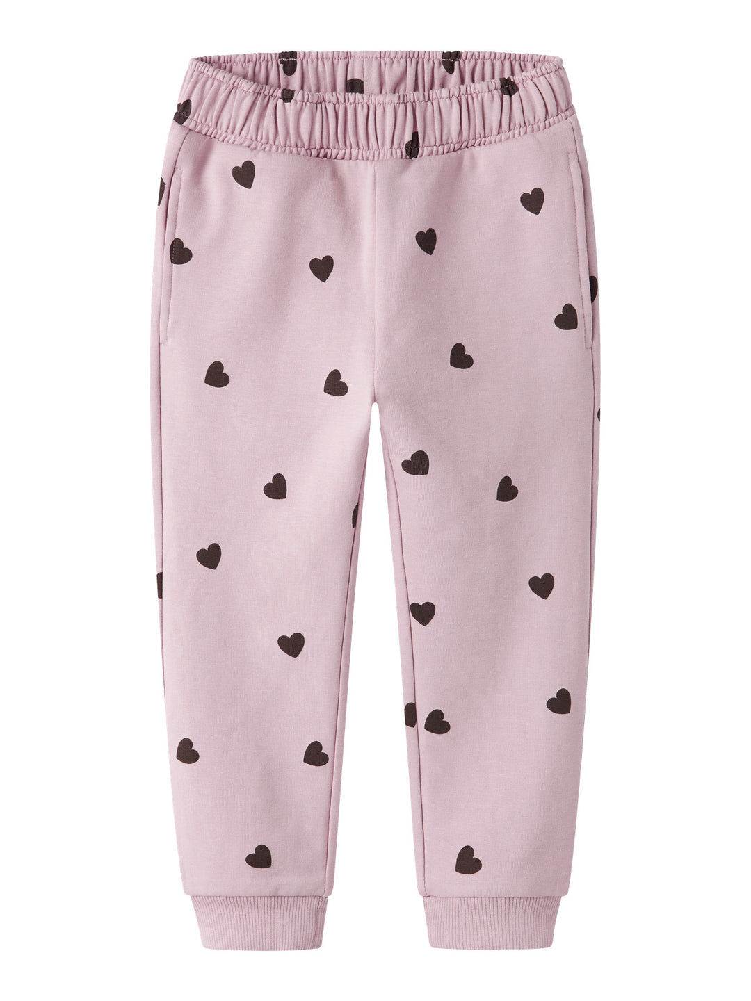 Name It Neheart Sweat Joggebukse med Hjerteprint - Burnished Lilac