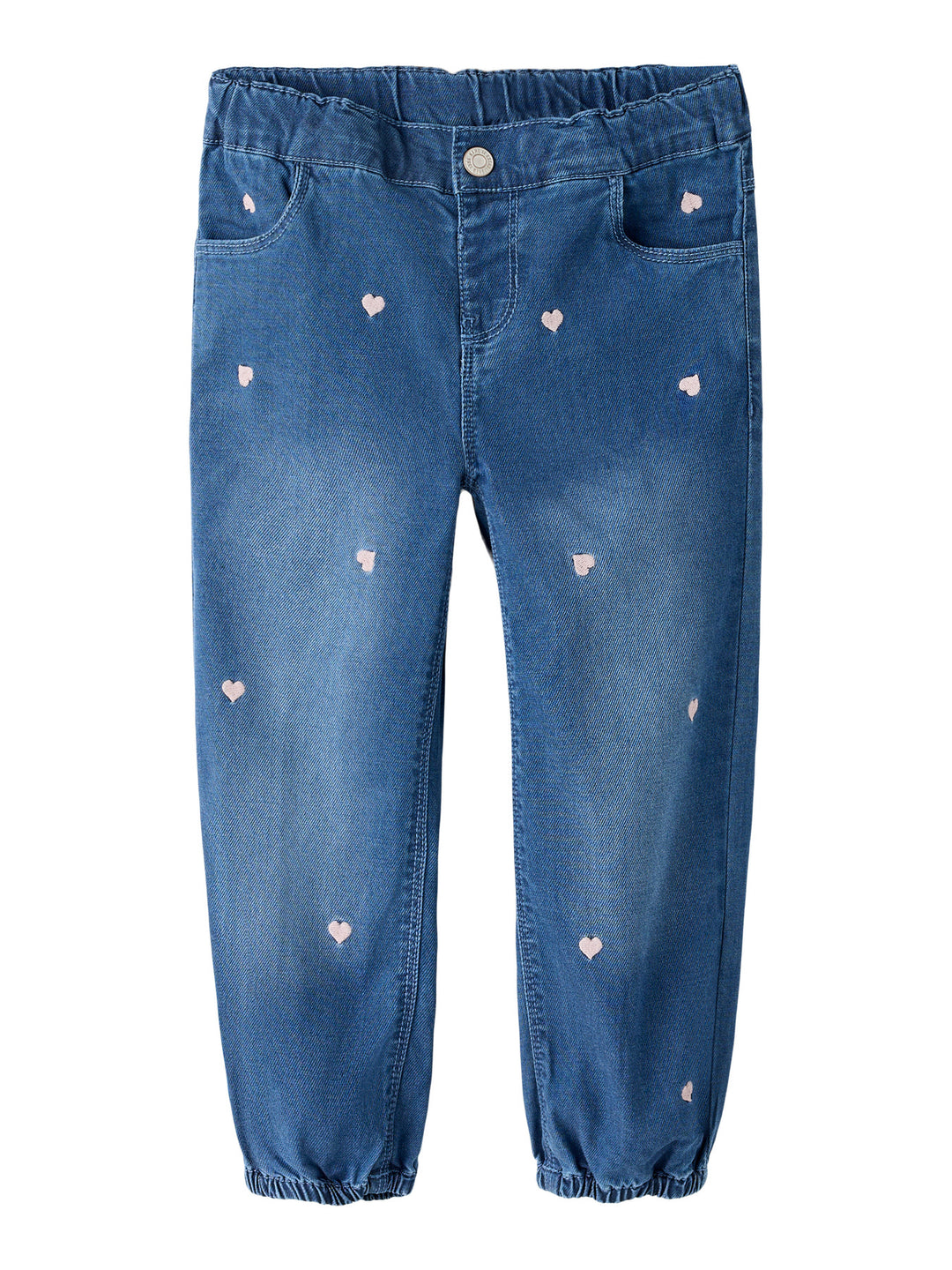 Name It Rose Shaped Jeans med Hjertebroderi - Dark Blue Denim