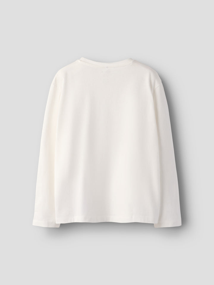 Name It Nuttal - Langermet T‑skjorte med broderidetaljer - Cloud Dancer