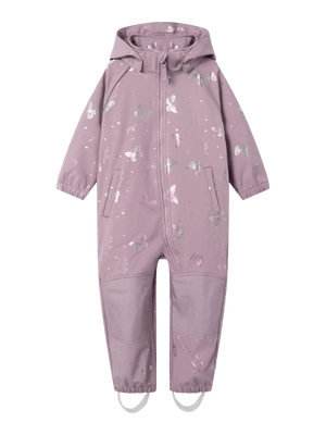 Name It Softshelldress NMFLALFA08 Foil - Elderberry BUTTERFLY for barn - Brobrobrille