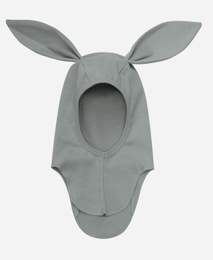 HUTTEliHUT Balaklava Cotton Rib med kaninører – Lily Pad Melange for barn - Brobrobrille