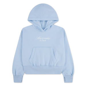 Abercrombie & Fitch Kids Essential Logo Hoodie - Ice Water for barn - Brobrobrille