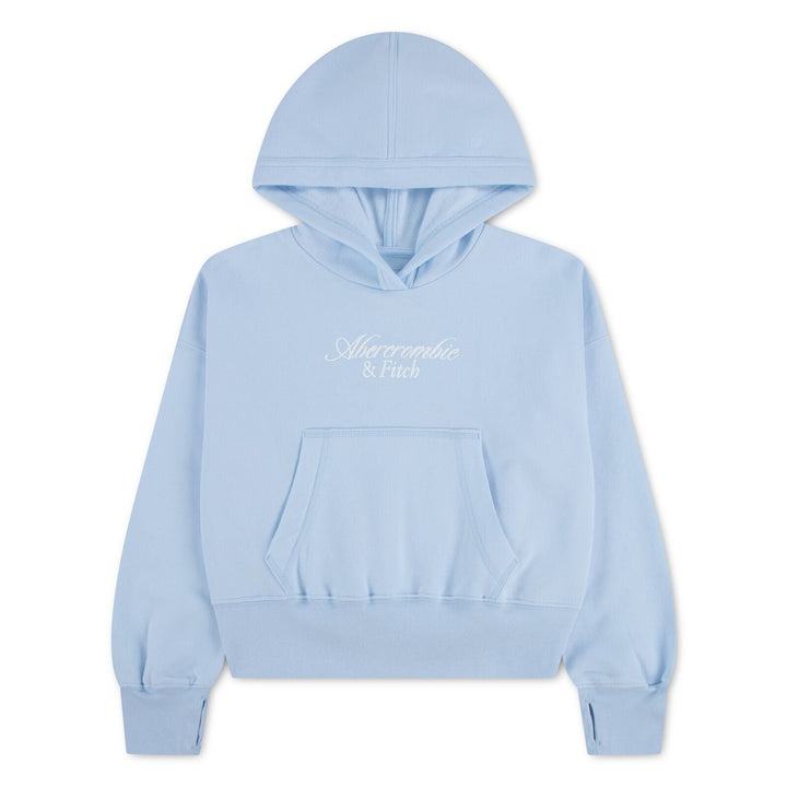 Abercrombie & Fitch Kids Essential Logo Hoodie - Ice Water for barn - Brobrobrille
