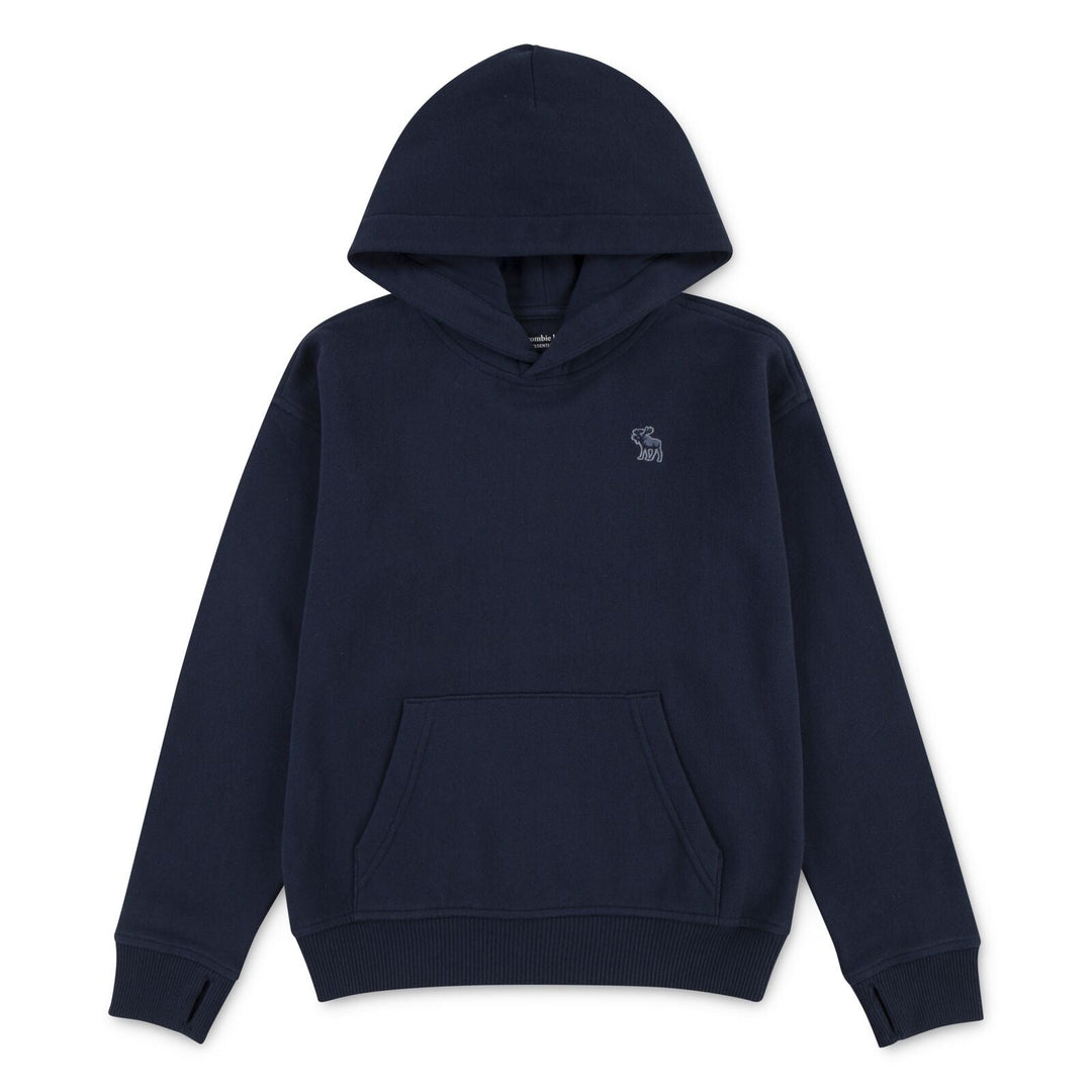 Abercrombie & Fitch Kids Essentials Fleece Hoodie – Navy Blazer for barn - Brobrobrille