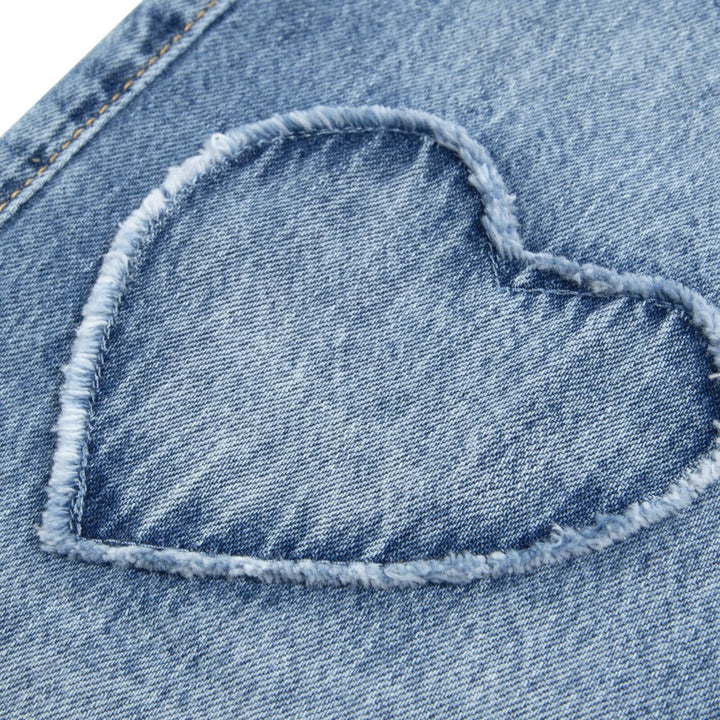 Abercrombie & Fitch Kids Low Rise Hearts Baggy Jeans – Indigo Hearts for barn - Brobrobrille