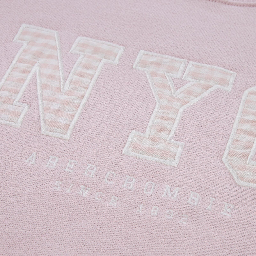 Abercrombie & Fitch Kids NYC Gingham genser – Chalk Pink for barn - Brobrobrille