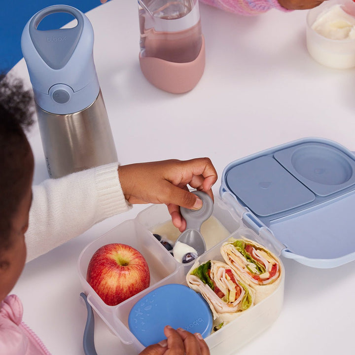 b.box Isolert Sugerørflaske 350 ml - Blå for barn - Brobrobrille