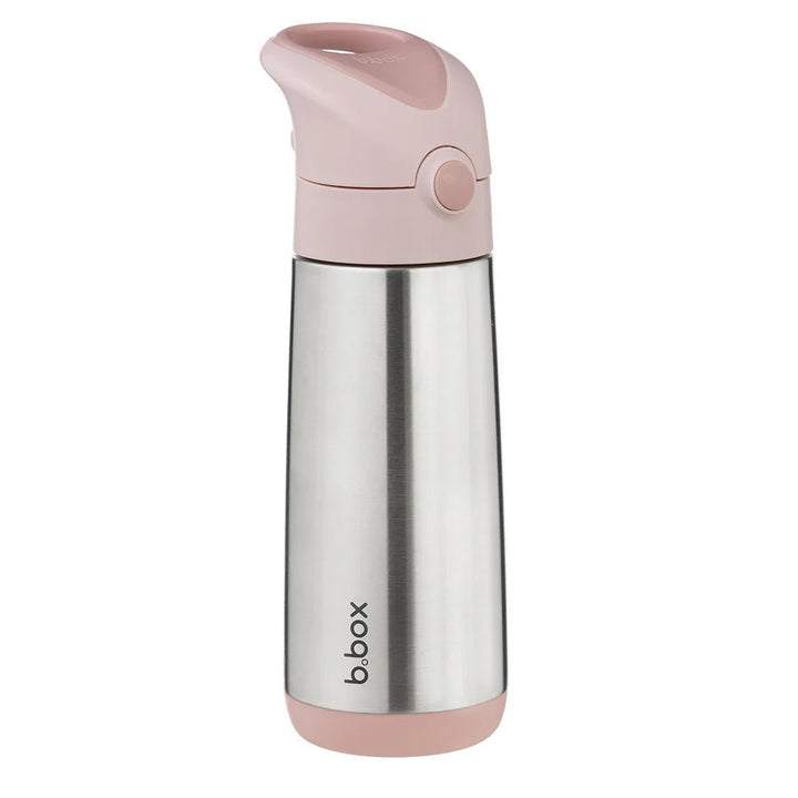 b.box Isolert Sugerørflaske 500 ml – Rosa for barn - Brobrobrille