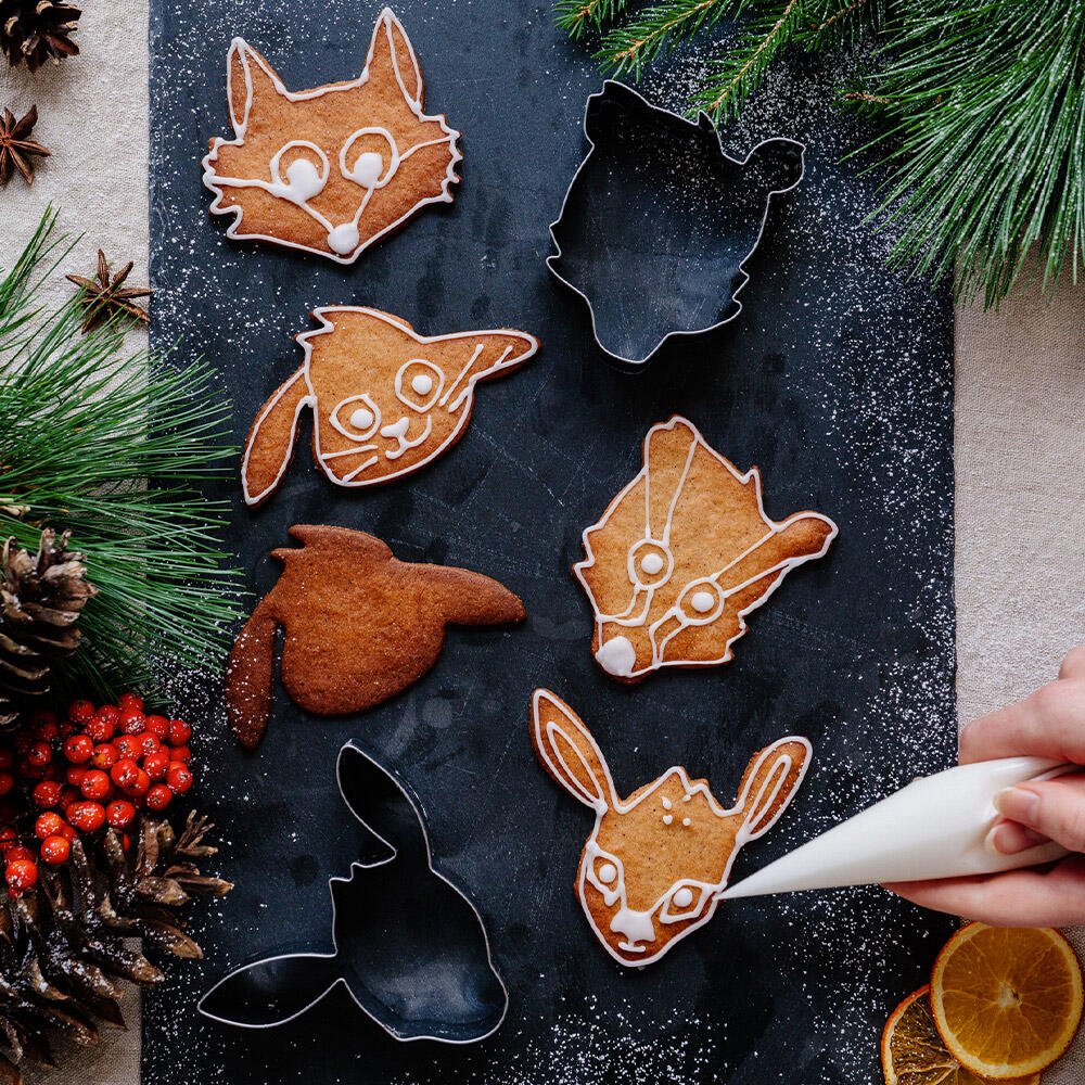 Blafre Kakeformer – Skogsvenner (Sett med 4) for barn - Brobrobrille