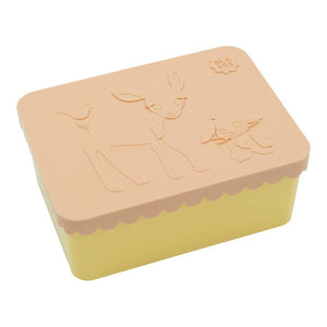 Blafre matboks i plast ett rom – Rådyr Fersken/Gul for barn - Brobrobrille