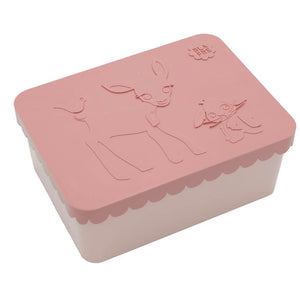 Blafre matboks i plast ett rom – Rådyr Rosa for barn - Brobrobrille