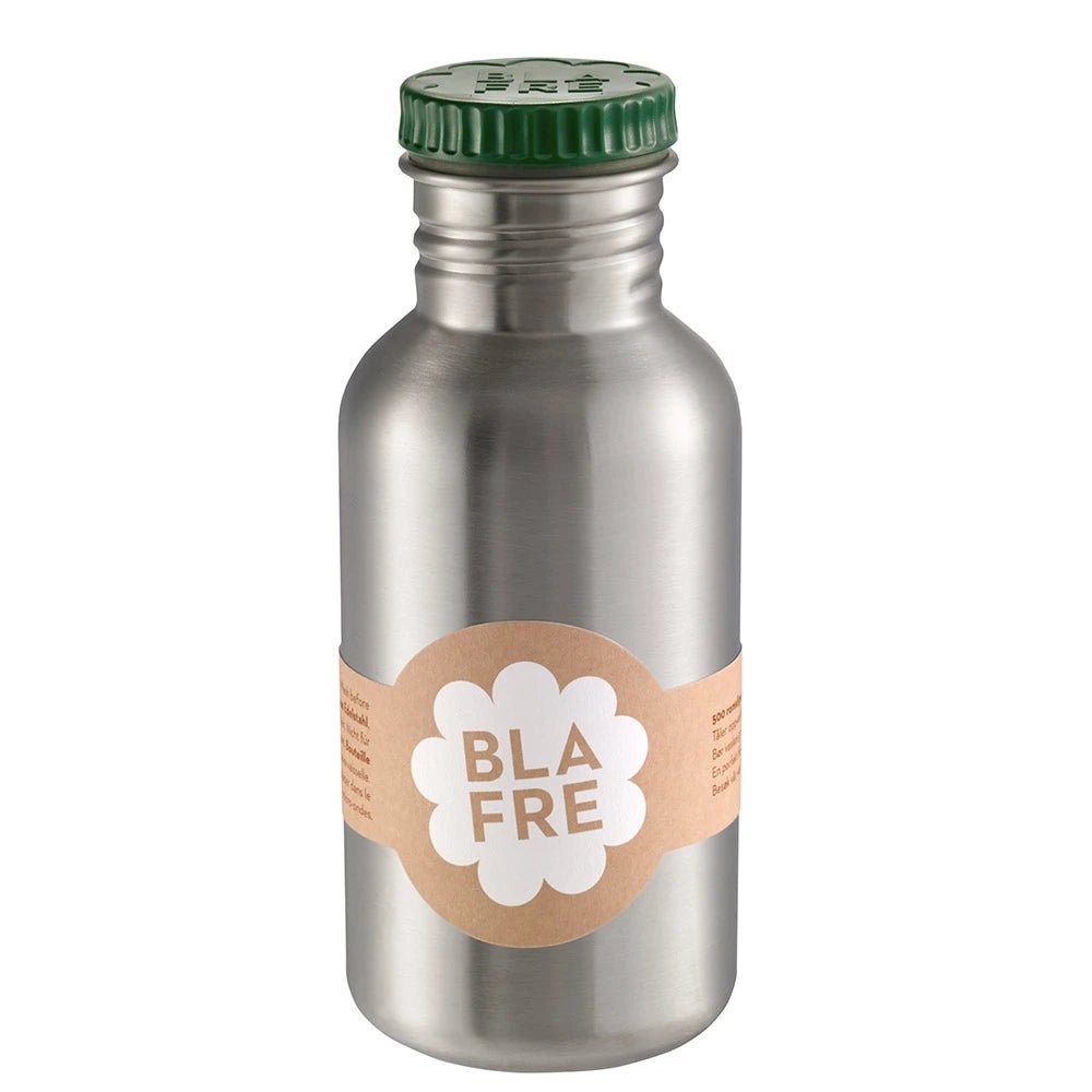Blafre stålflaske 500 ml – Mørk Grønn for barn - Brobrobrille