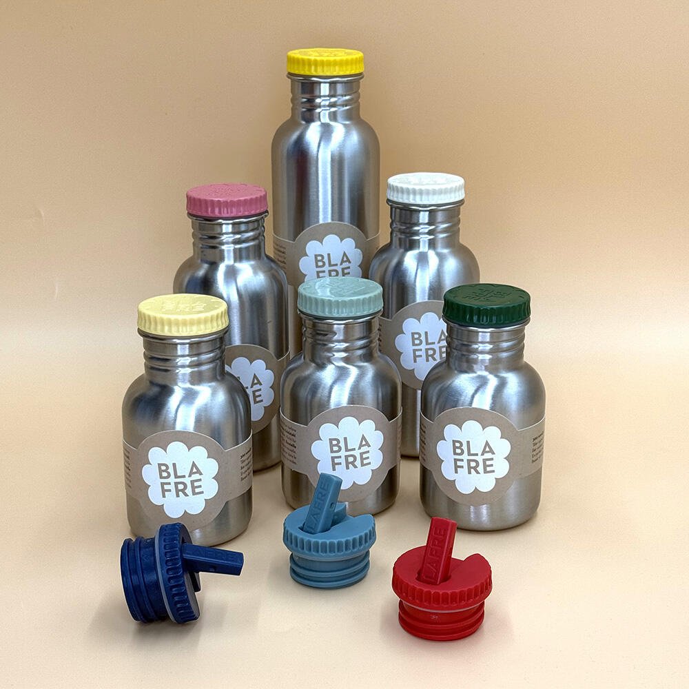 Blafre stålflaske 300 ml – Himmelblå for barn - Brobrobrille