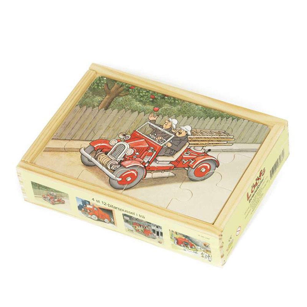 Brannbiler Trepuslespill – Klassisk trepuslespill for barn for barn - Brobrobrille