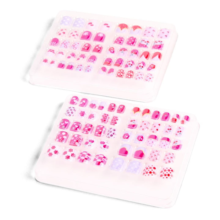 Create It! Selvklebende Negler 4 - pakning – Fargerike kunstnegler for barn for barn - Brobrobrille