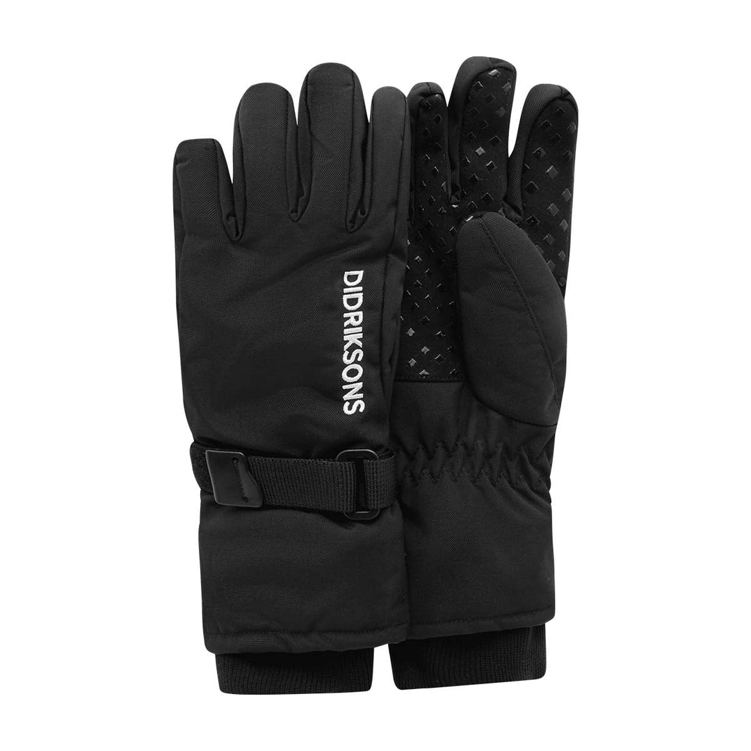 Didriksons Biggles Kids' Gloves vinterhansker for barn - Black for barn - Brobrobrille