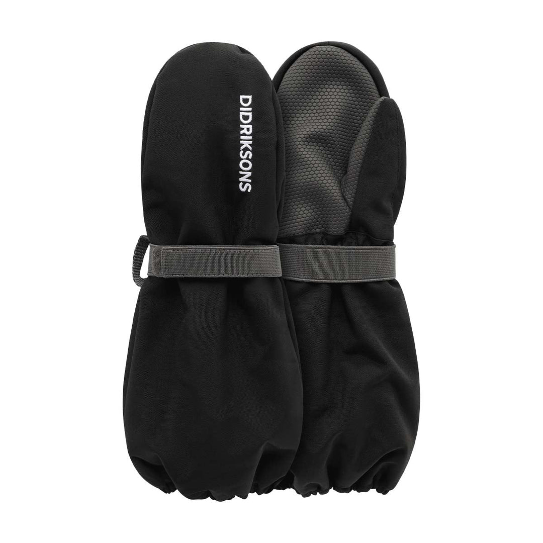 Didriksons Biggles Kids' Mittens vintervotter for barn - Black for barn - Brobrobrille