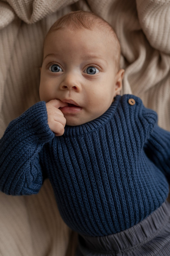 Hanevild Albert Romper - Ensign Blue for barn - Brobrobrille