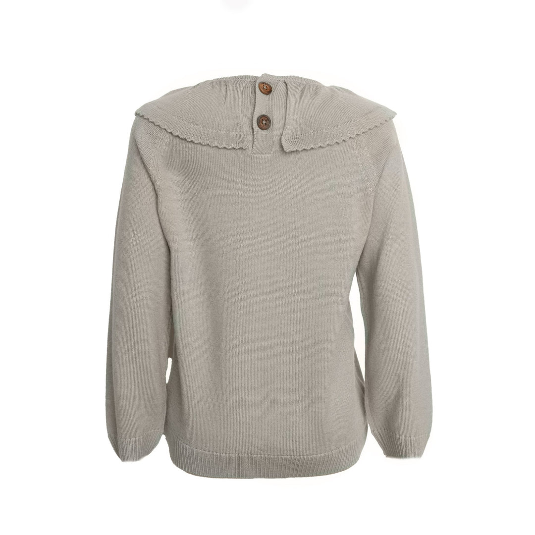Hanevild Lea genser i merinoull – Cream Oatmeal for barn - Brobrobrille
