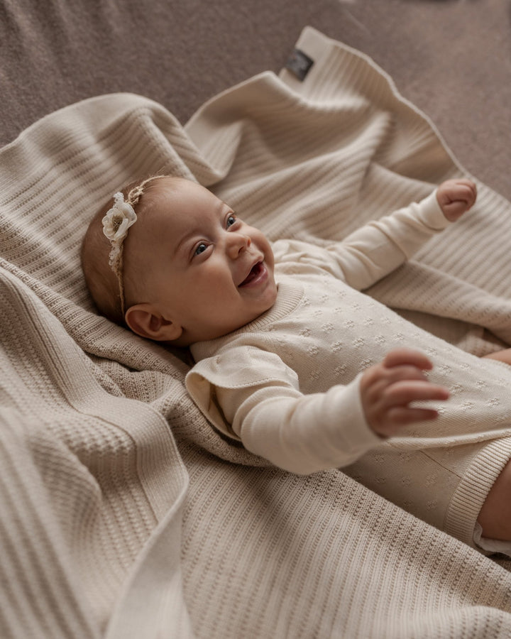 Hanevild Lucy romper body – Ivory for barn - Brobrobrille