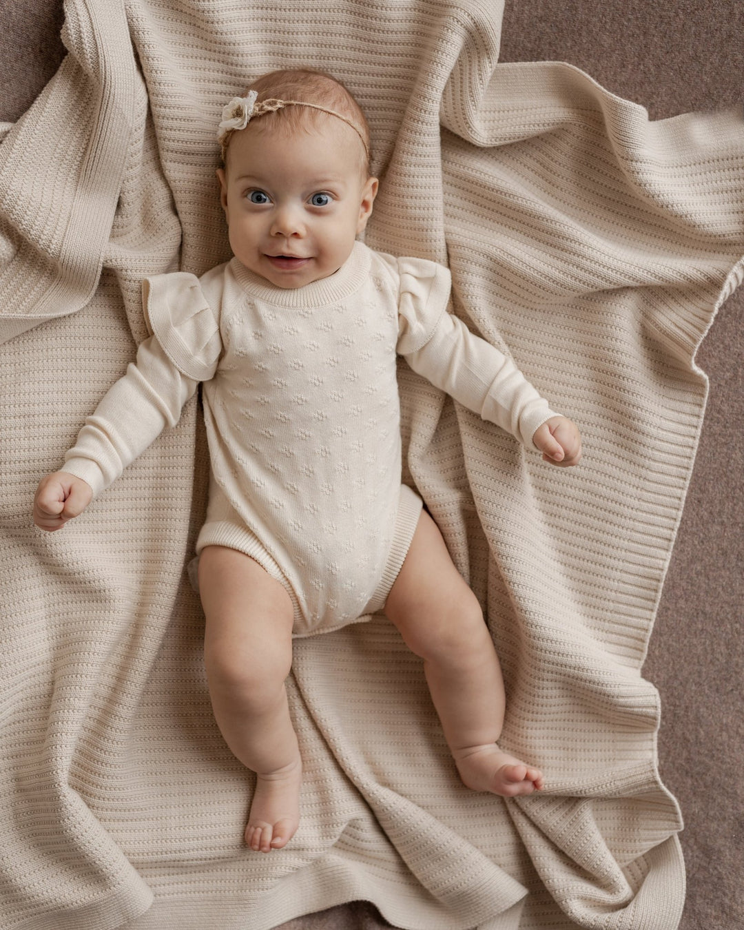 Hanevild Lucy romper body – Ivory for barn - Brobrobrille