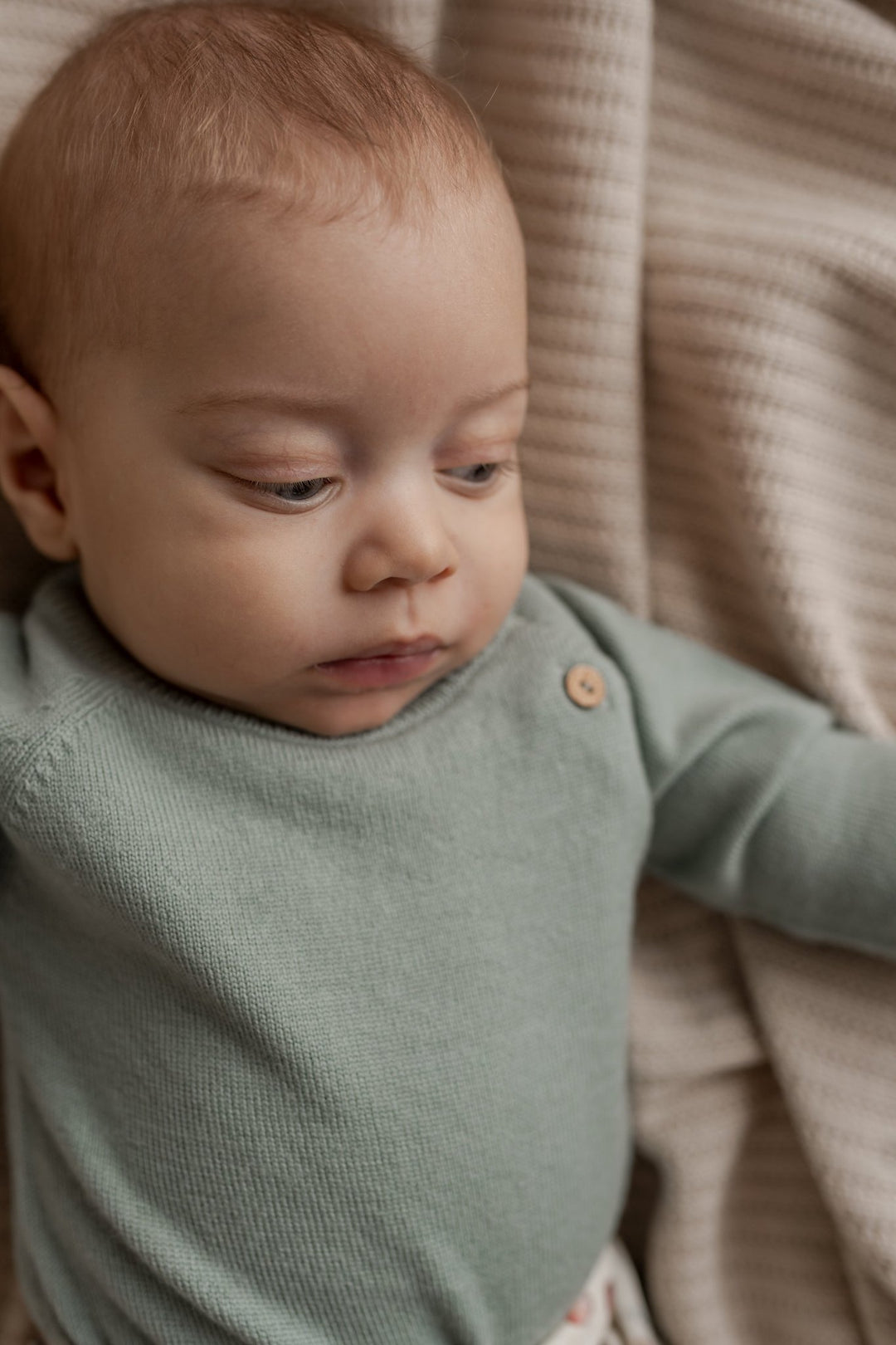 Hanevild Martin romper body i merinoull – Sage for barn - Brobrobrille