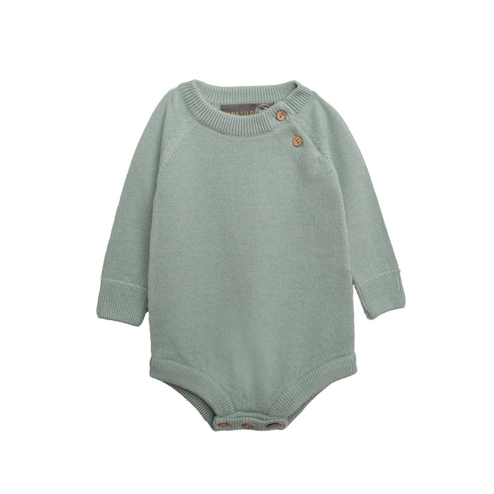Hanevild Martin romper body i merinoull – Sage for barn - Brobrobrille