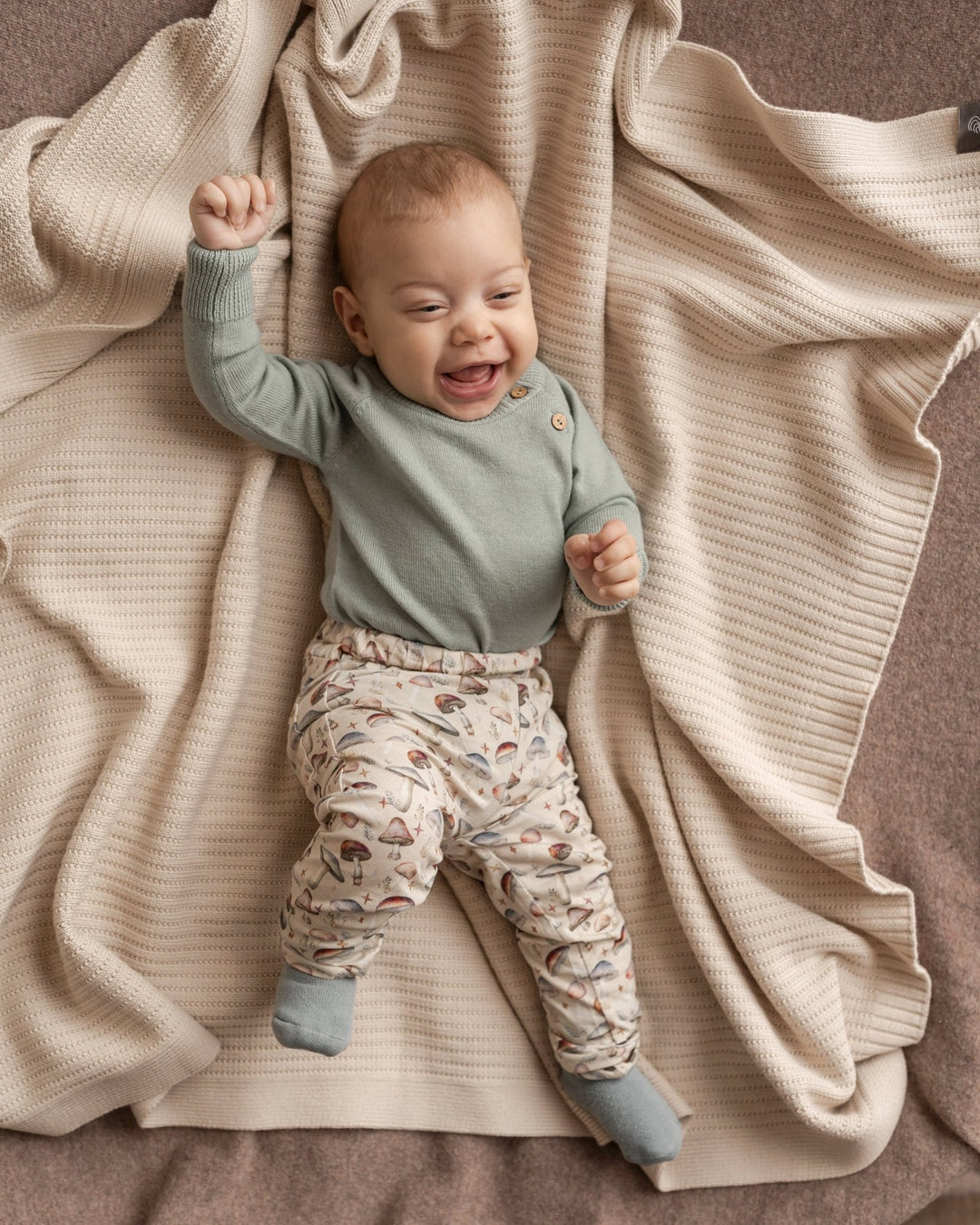 Hanevild Martin romper body i merinoull – Sage for barn - Brobrobrille