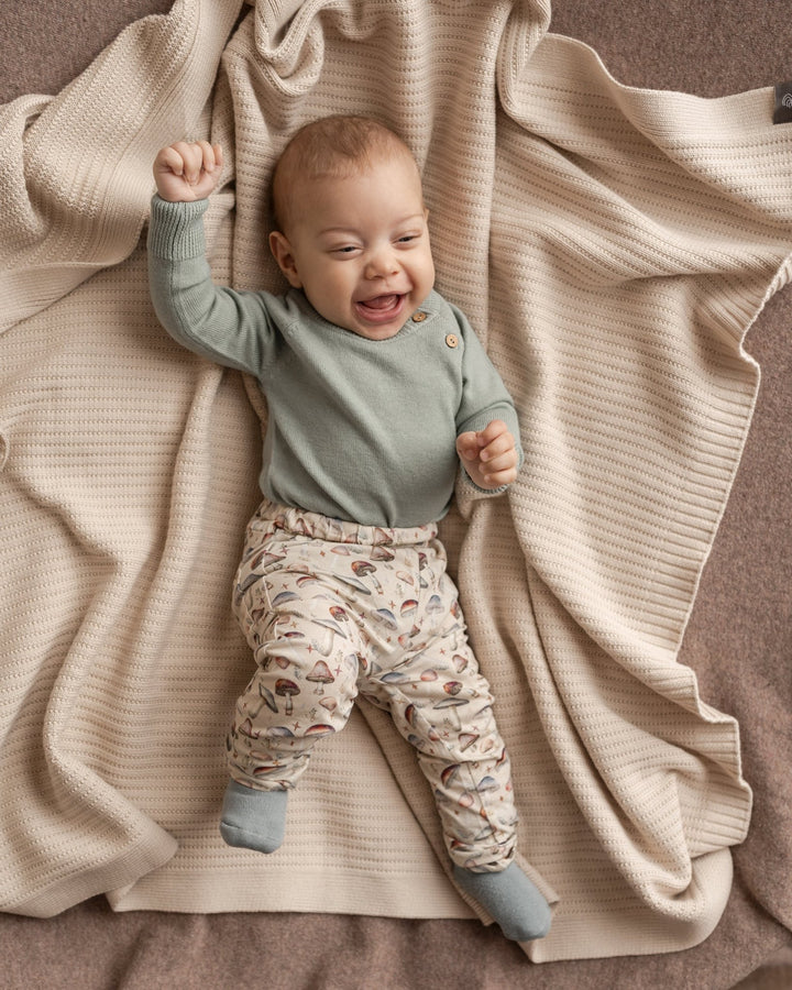 Hanevild Martin romper body i merinoull – Sage for barn - Brobrobrille