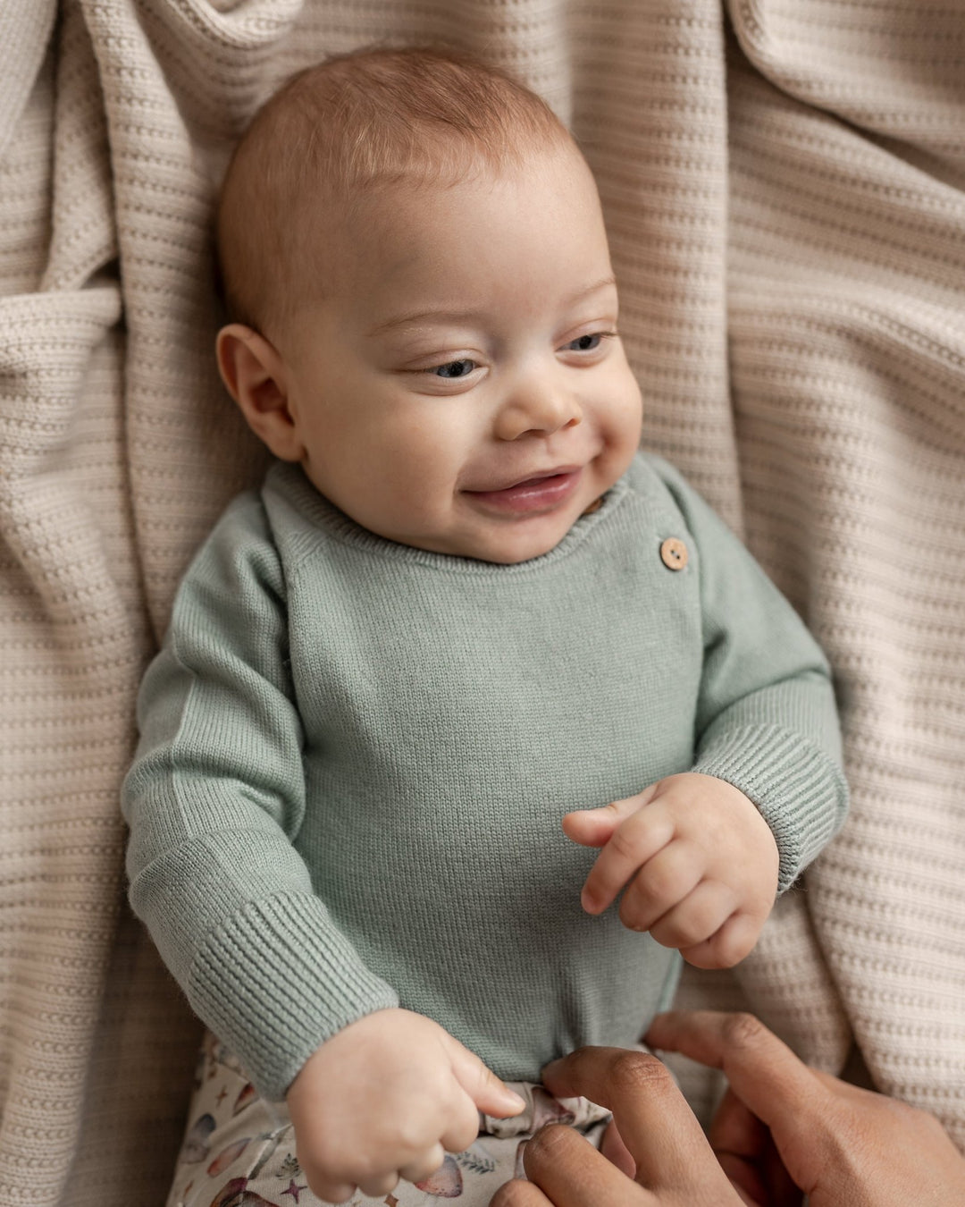 Hanevild Martin romper body i merinoull – Sage for barn - Brobrobrille