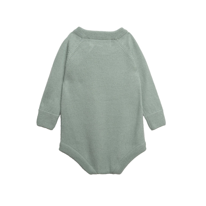 Hanevild Martin romper body i merinoull – Sage for barn - Brobrobrille