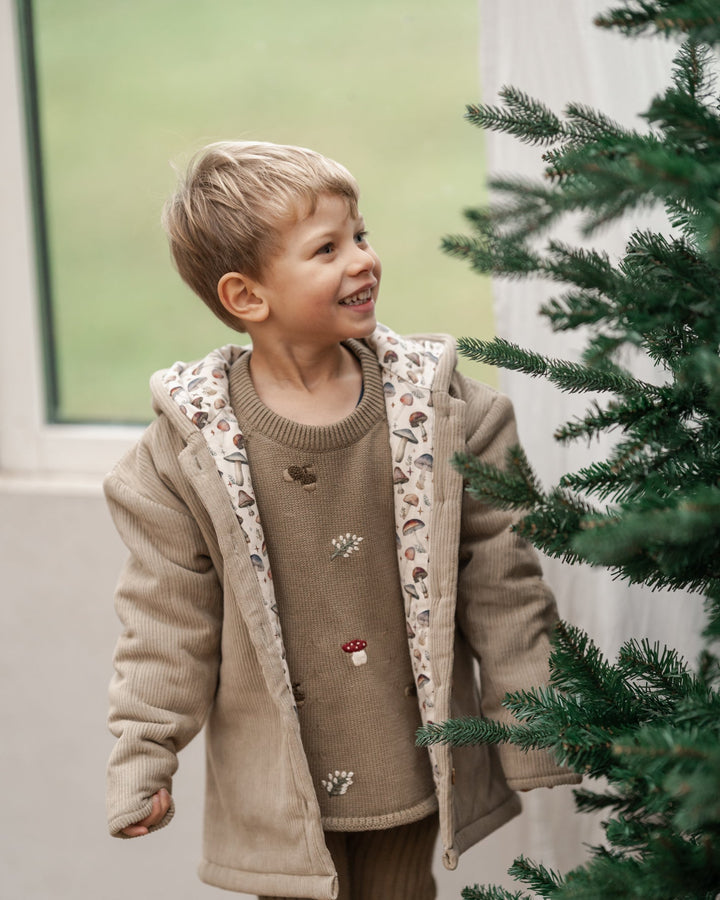 Hanevild Mushroom jakke i økologisk bomull – Coriander for barn - Brobrobrille
