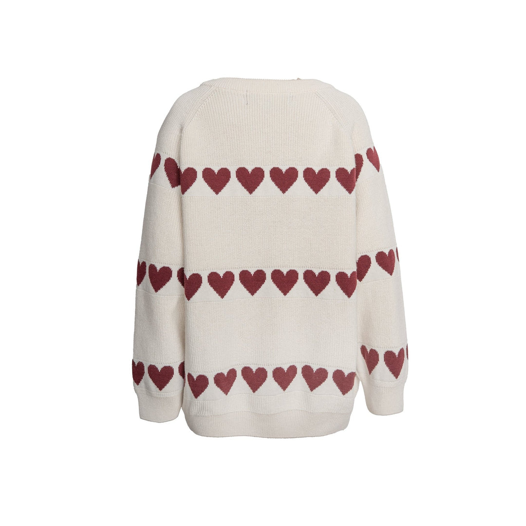 Hanevild Red Heart Bluse - Ivory for barn - Brobrobrille
