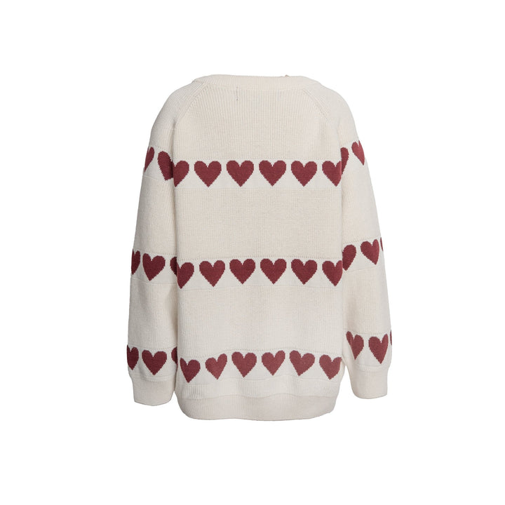 Hanevild Red Heart Bluse - Ivory for barn - Brobrobrille