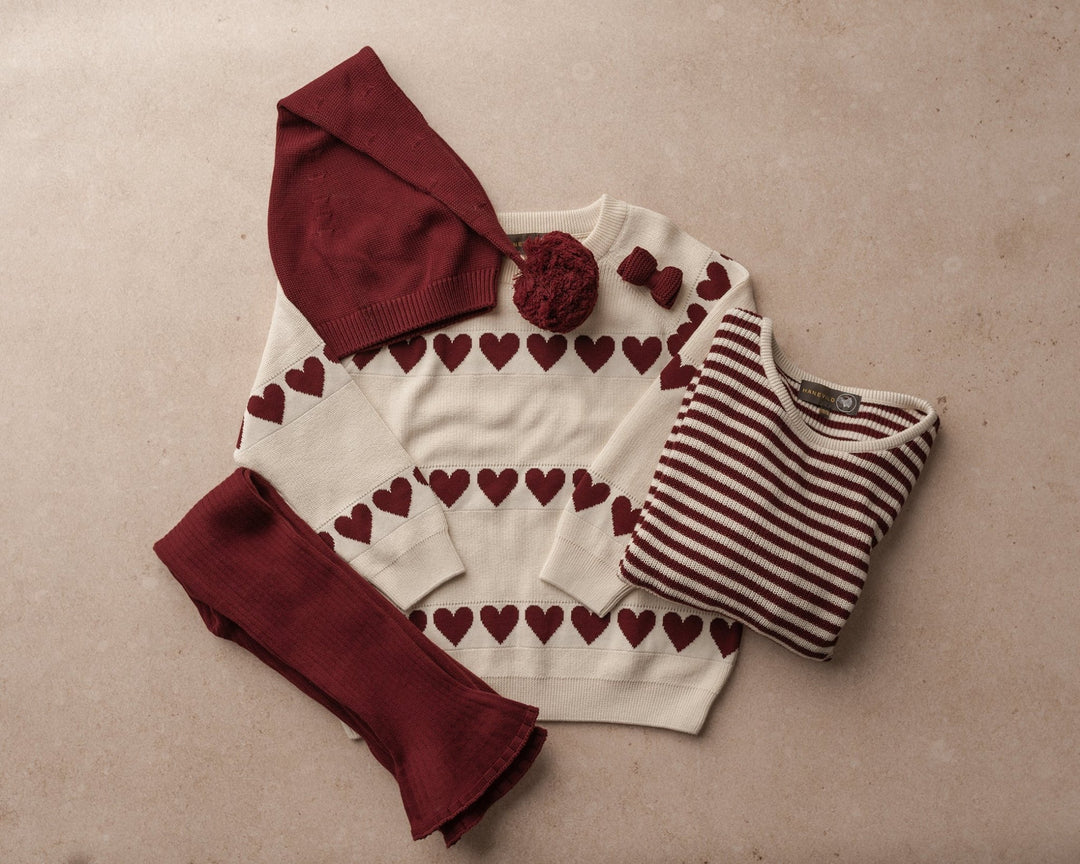 Hanevild Red Heart Bluse - Ivory for barn - Brobrobrille