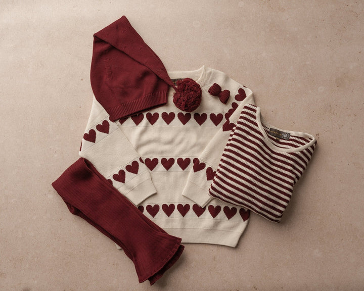 Hanevild Red Heart Bluse - Ivory for barn - Brobrobrille