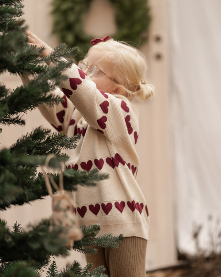 Hanevild Red Heart Bluse - Ivory for barn - Brobrobrille